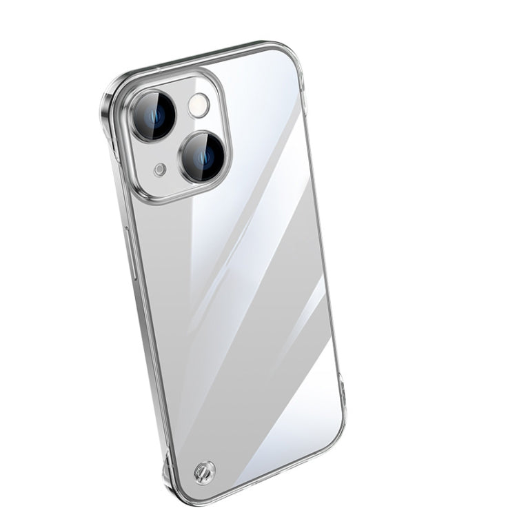 For iPhone 13 Electroplating Frameless Clear PC Phone Case(Silver) - iPhone 13 Cases by buy2fix | Online Shopping UK | buy2fix