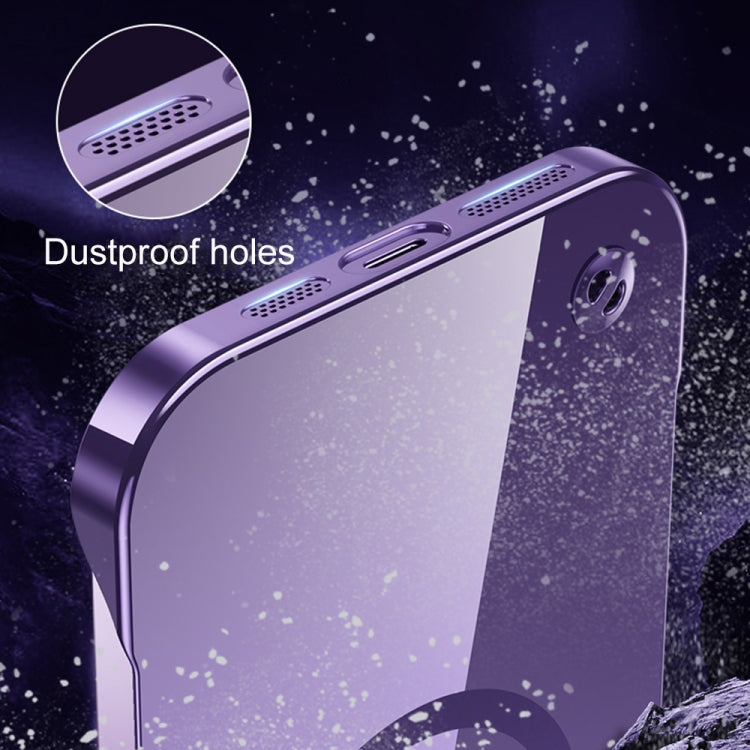 For iPhone 13 Electroplating Frameless Magsafe Magnetic PC Phone Case(Deep Purple) - iPhone 13 Cases by buy2fix | Online Shopping UK | buy2fix