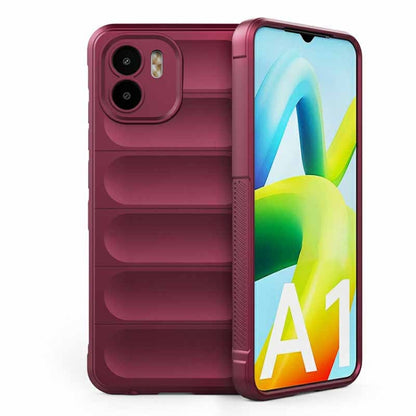 For Xiaomi Redmi A1 4G Global Magic Shield TPU + Flannel Phone Case(Wine Red) - Xiaomi Cases by buy2fix | Online Shopping UK | buy2fix