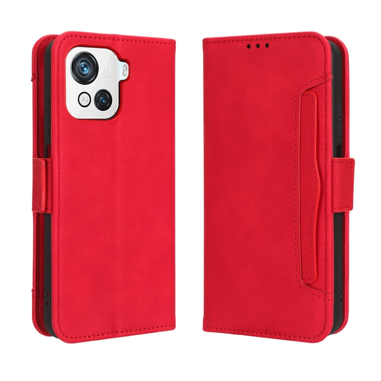 For Blackview OSCAL C80 Skin Feel Calf Texture Card Slots Leather Phone Case(Red) - More Brand by buy2fix | Online Shopping UK | buy2fix