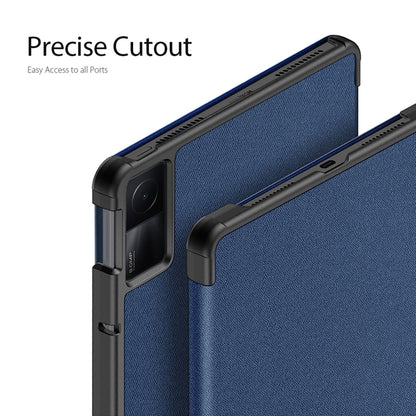 For Xiaomi Redmi Pad 10.61 DUX DUCIS Domo Series Magnetic Flip Leather Tablet Case(Blue) - More Tablet Cases by DUX DUCIS | Online Shopping UK | buy2fix