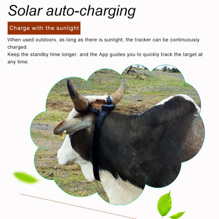 RF-V24 2G Solar GPS Tracking Locator Livestock Tracker with 2G Memory - Pet Tracker by buy2fix | Online Shopping UK | buy2fix