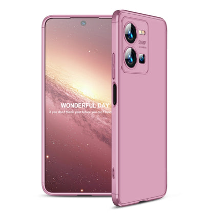 For vivo Y35 2022 GKK Three Stage Splicing Full Coverage PC Phone Case(Rose Gold) - vivo Cases by GKK | Online Shopping UK | buy2fix