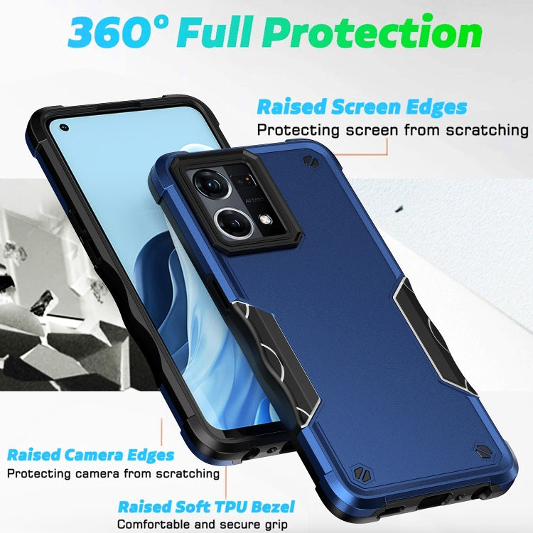 For OPPO Reno7 4G Non-slip Shockproof Armor Phone Case(Black) - OPPO Cases by buy2fix | Online Shopping UK | buy2fix