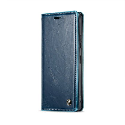 For Samsung Galaxy S22+ 5G CaseMe 003 Crazy Horse Texture Leather Phone Case(Blue) - Galaxy S22+ 5G Cases by CaseMe | Online Shopping UK | buy2fix