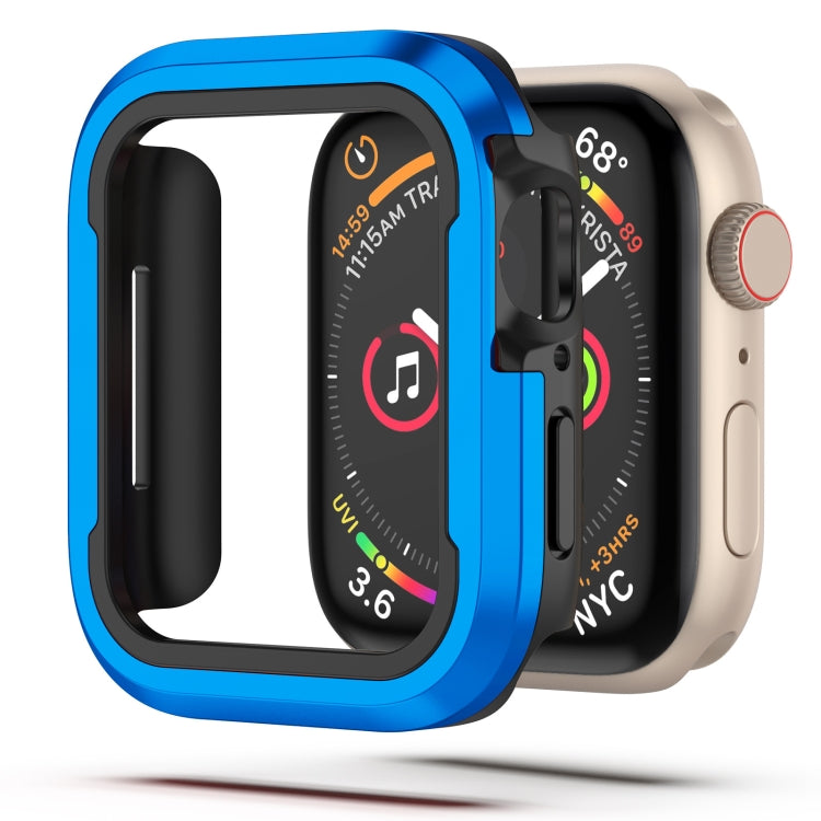 For Apple Watch Ultra 49mm Aluminum Alloy + TPU 2 in 1 Protective Case(Blue) - Watch Cases by buy2fix | Online Shopping UK | buy2fix