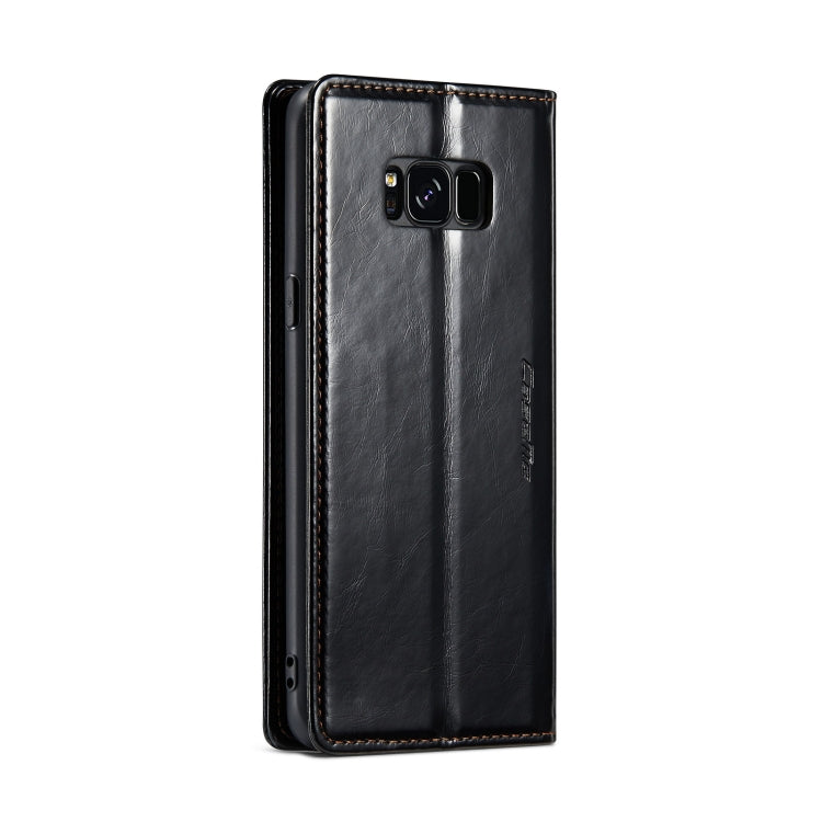 For Samsung Galaxy S8 CaseMe 003 Crazy Horse Texture Leather Phone Case(Black) - Galaxy Phone Cases by CaseMe | Online Shopping UK | buy2fix