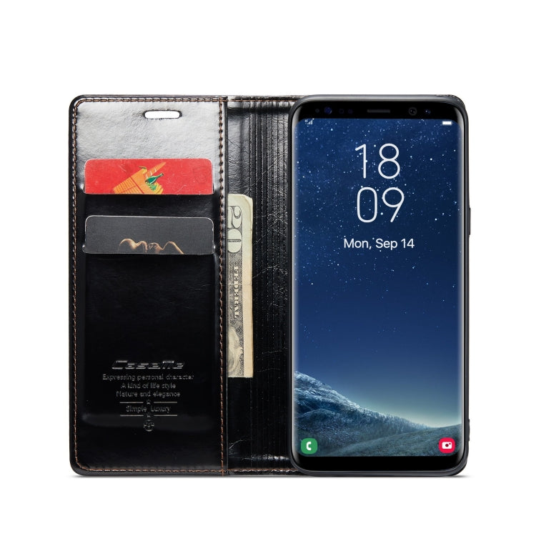 For Samsung Galaxy S8 CaseMe 003 Crazy Horse Texture Leather Phone Case(Black) - Galaxy Phone Cases by CaseMe | Online Shopping UK | buy2fix