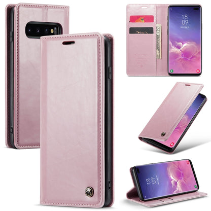 For Samsung Galaxy S10+ CaseMe 003 Crazy Horse Texture Leather Phone Case(Rose Gold) - Galaxy Phone Cases by CaseMe | Online Shopping UK | buy2fix