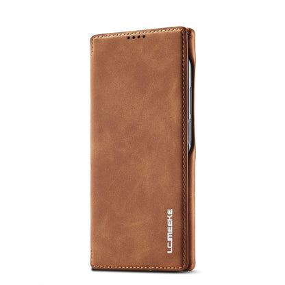 For Samsung Galaxy S23 Ultra 5G LC.IMEEKE Hon Ancient Series Horizontal Flip Leather Phone Case(Brown) - Galaxy S23 Ultra 5G Cases by LC.IMEEKE | Online Shopping UK | buy2fix