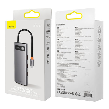Baseus StarJoy Multifunctional 10Gbps 8-Port USB-C / Type-C HUB Adapter(Grey) - USB HUB by Baseus | Online Shopping UK | buy2fix