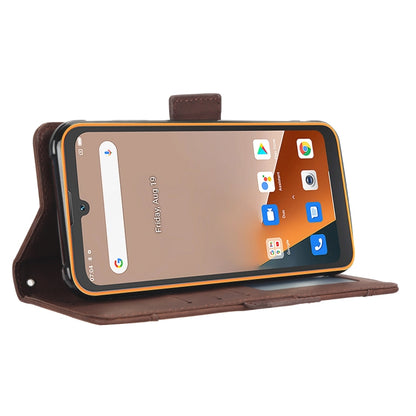 For Blackview BV5200 Skin Feel Calf Texture Card Slots Leather Phone Case(Brown) - More Brand by buy2fix | Online Shopping UK | buy2fix