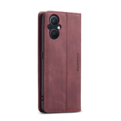 CaseMe 013 Multifunctional Horizontal Flip Leather Phone Case For OPPO Reno7 Z Global/Reno7 Lite Global/Reno8 Lite Global/F21 Pro 5G Global/Reno8 Z Global(Wine Red) - OPPO Cases by CaseMe | Online Shopping UK | buy2fix