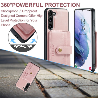 For Samsung Galaxy S23+ 5G JEEHOOD RFID Anti-Theft Wallet Magnetic Leather Phone Case(Pink) - Galaxy S23+ 5G Cases by JEEHOOD | Online Shopping UK | buy2fix