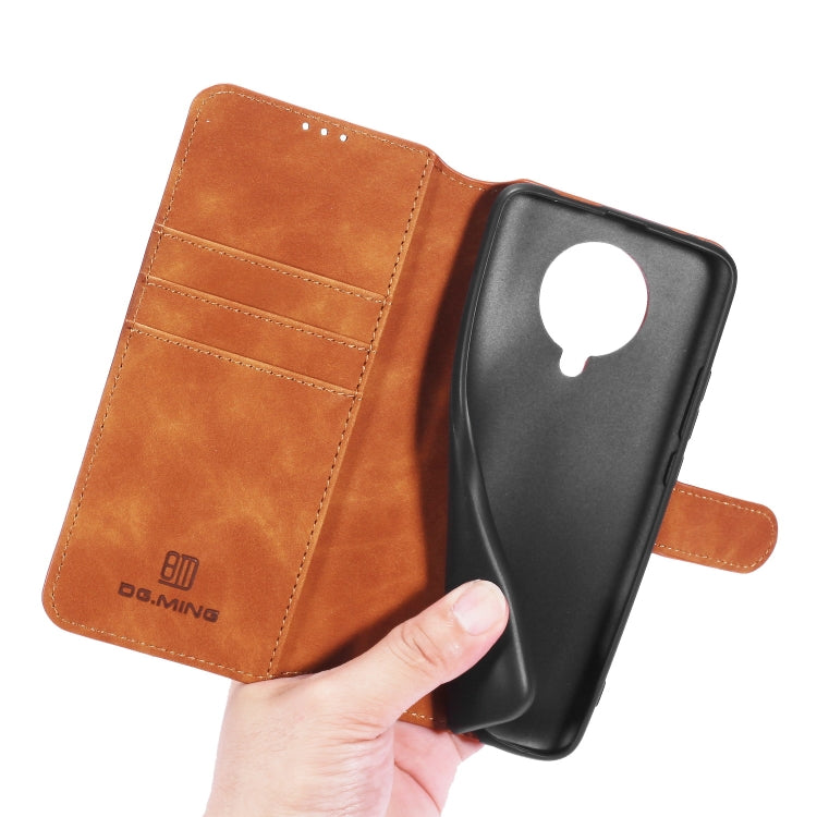 For Xiaomi Redmi K30 Pro DG.MING Retro Oil Side Horizontal Flip Case with Holder & Card Slots & Wallet(Brown) - Xiaomi Cases by DG.MING | Online Shopping UK | buy2fix