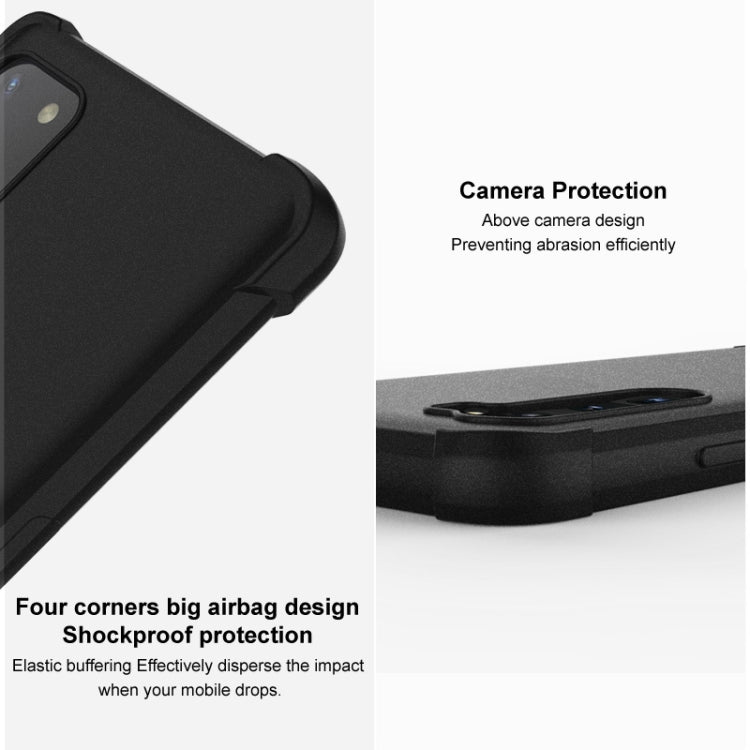 For Motorola Edge 30 Neo 5G imak Shockproof Airbag TPU Phone Case(Matte Black) - Motorola Cases by imak | Online Shopping UK | buy2fix