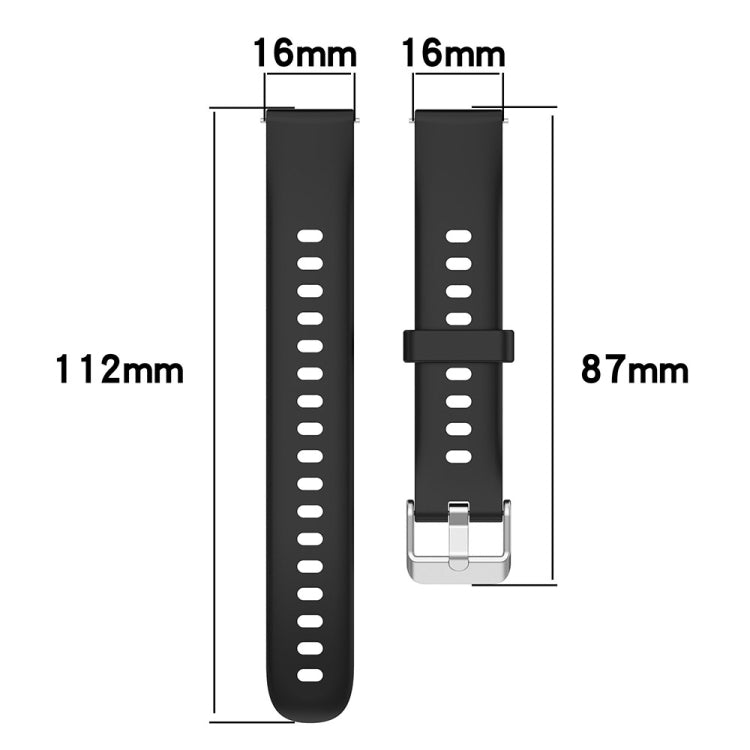 For Keep Band B4 16mm Glossy Surface Silicone Watch Band(White) - Watch Bands by buy2fix | Online Shopping UK | buy2fix