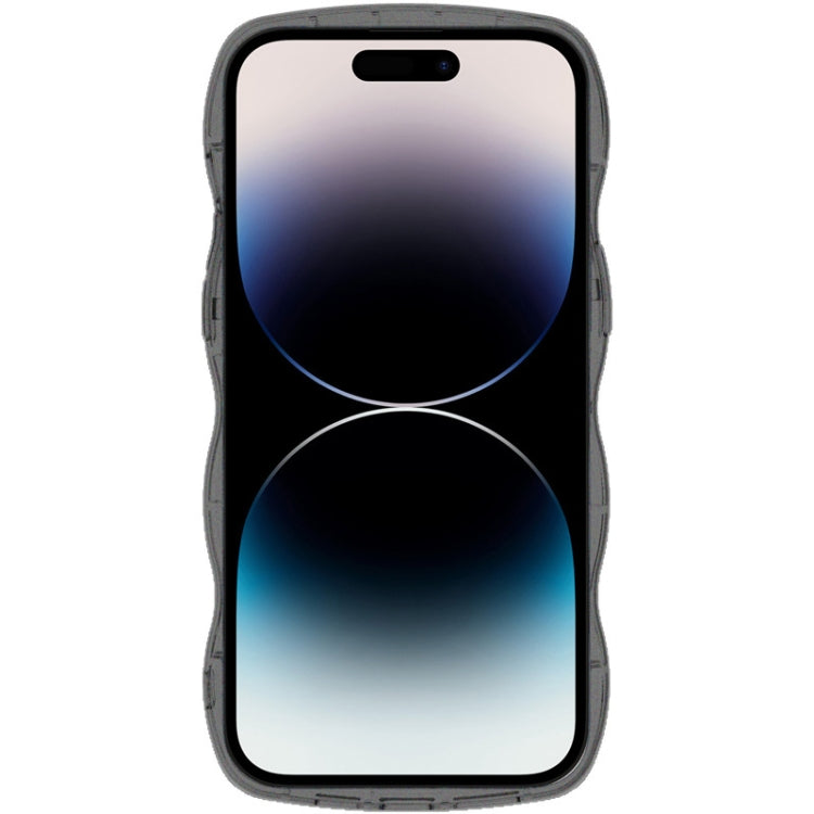 For iPhone 14 Pro Max IMAK UX-8 Series Transparent Shockproof TPU Phone Case(Transparent Black) - iPhone 14 Pro Max Cases by imak | Online Shopping UK | buy2fix