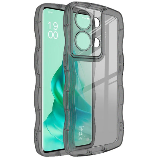 For OPPO Reno9 Pro+ 5G IMAK UX-8 Series Transparent Shockproof TPU Phone Case(Transparent Black) - OPPO Cases by imak | Online Shopping UK | buy2fix