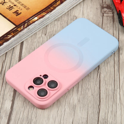 For iPhone 13 Pro Liquid TPU Silicone Gradient MagSafe Phone Case(Pink Blue) - iPhone 13 Pro Cases by buy2fix | Online Shopping UK | buy2fix