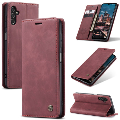 For Samsung Galaxy A14 5G CaseMe 013 Multifunctional Horizontal Flip Leather Phone Case(Wine Red) - Galaxy Phone Cases by CaseMe | Online Shopping UK | buy2fix