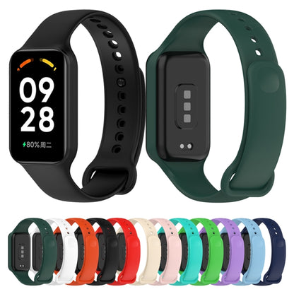 For Redmi Band 2 Solid Color Silicone Integrated Watch Band(White) - Watch Bands by buy2fix | Online Shopping UK | buy2fix