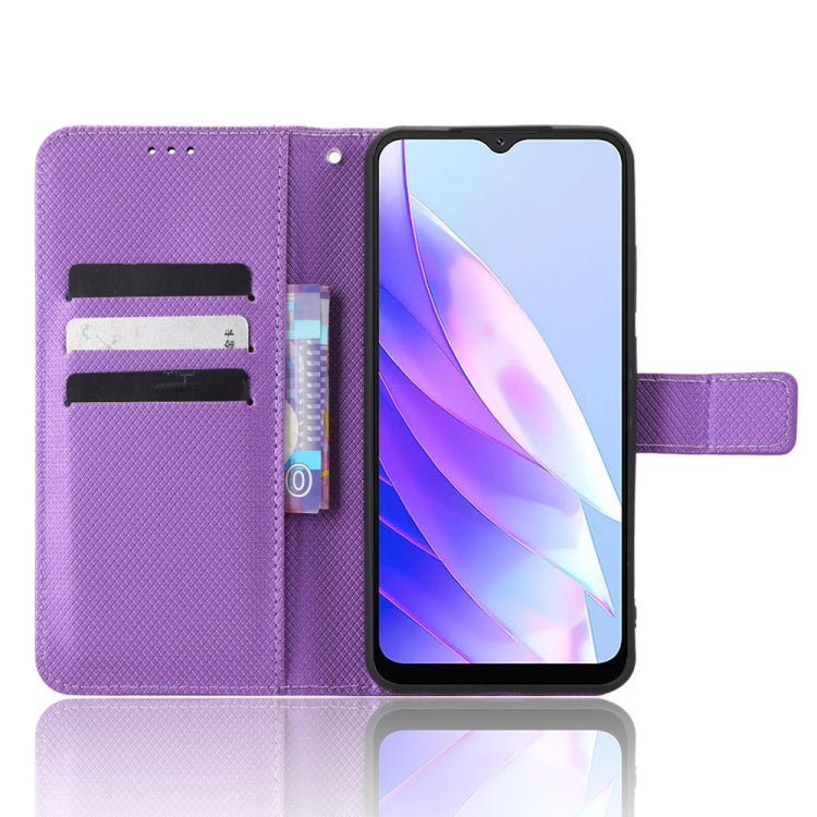 For Blackview A52 Diamond Texture Leather Phone Case(Purple) - More Brand by buy2fix | Online Shopping UK | buy2fix