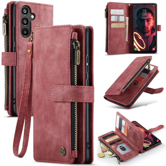 For Samsung Galaxy A34 5G CaseMe C30 Multifunctional Leather Phone Case(Red) - Galaxy Phone Cases by CaseMe | Online Shopping UK | buy2fix