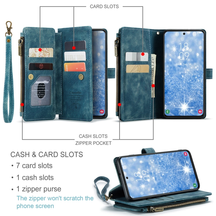 For Samsung Galaxy S23+ 5G CaseMe C30 Multifunctional Leather Phone Case(Blue) - Galaxy S23+ 5G Cases by CaseMe | Online Shopping UK | buy2fix