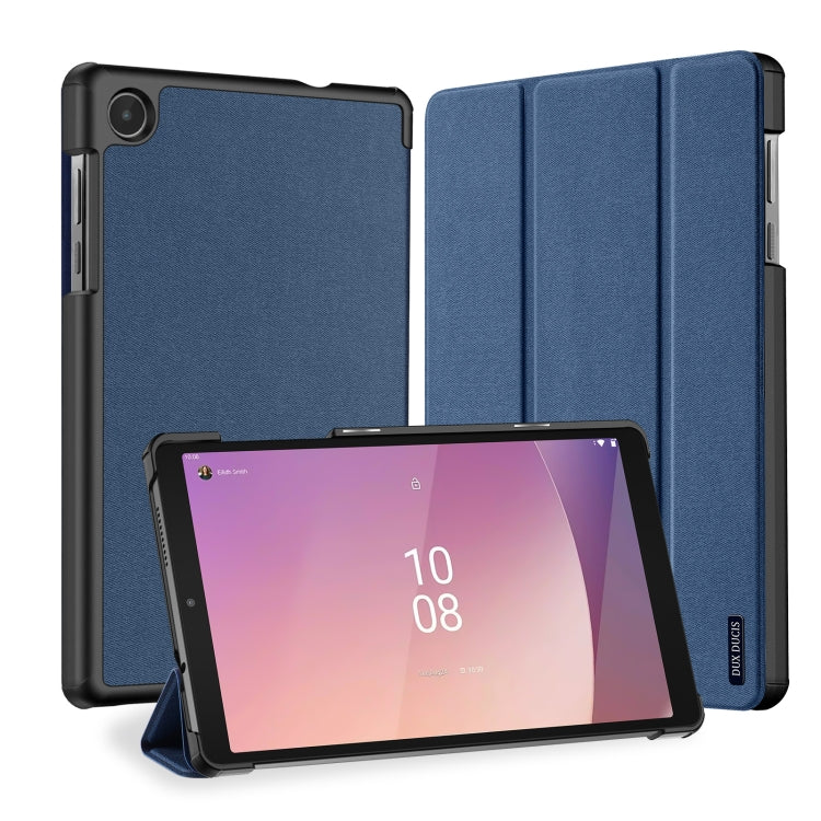 For Lenovo Tab M8 4th Gen DUX DUCIS Domo Series Magnetic Flip Leather Tablet Case(Blue) - Lenovo by DUX DUCIS | Online Shopping UK | buy2fix