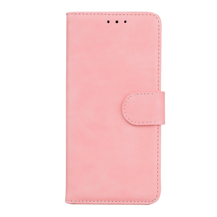 For OnePlus 11 Skin Feel Pure Color Flip Leather Phone Case(Pink) - OnePlus Cases by buy2fix | Online Shopping UK | buy2fix