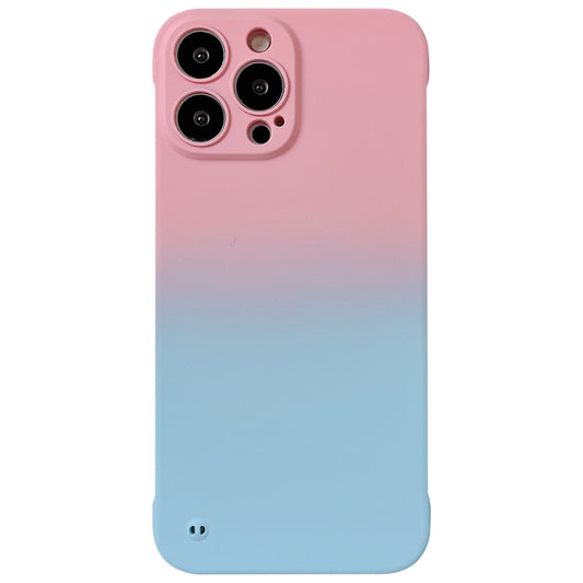 For iPhone 13 Pro Frameless Skin Feel Gradient Phone Case(Pink + Light Blue) - iPhone 13 Pro Cases by buy2fix | Online Shopping UK | buy2fix