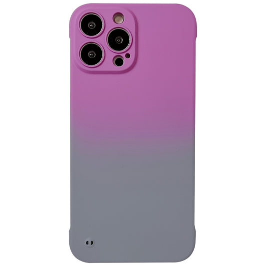 For iPhone XR Frameless Skin Feel Gradient Phone Case(Dark Purple + Grey) - More iPhone Cases by buy2fix | Online Shopping UK | buy2fix