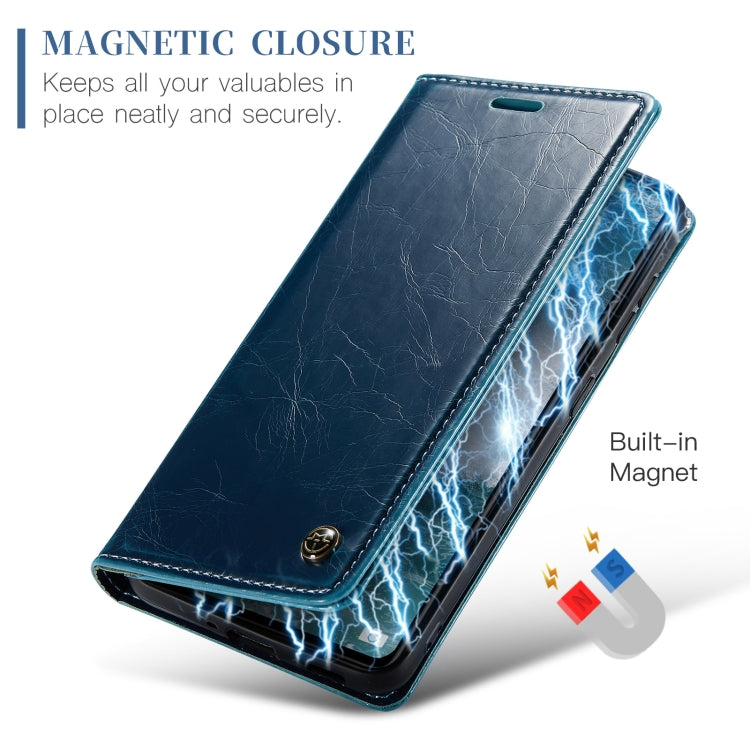 For Xiaomi Redmi Note 12 Pro 5G / Poco X5 Pro CaseMe 003 Crazy Horse Texture Leather Phone Case(Blue) - Xiaomi Cases by CaseMe | Online Shopping UK | buy2fix