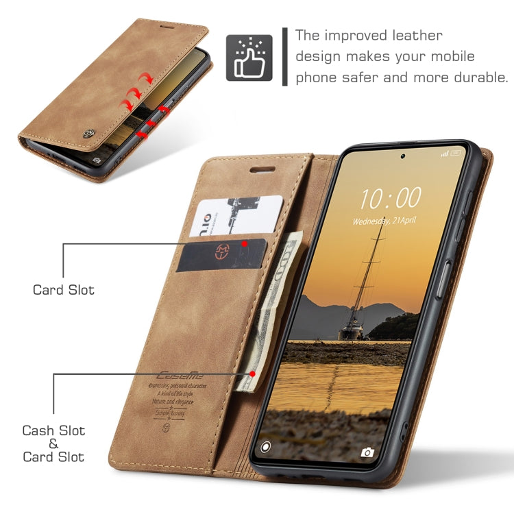 For Xiaomi Redmi Note 12 Pro+ 5G CaseMe 013 Multifunctional Horizontal Flip Leather Phone Case(Brown) - Xiaomi Cases by CaseMe | Online Shopping UK | buy2fix