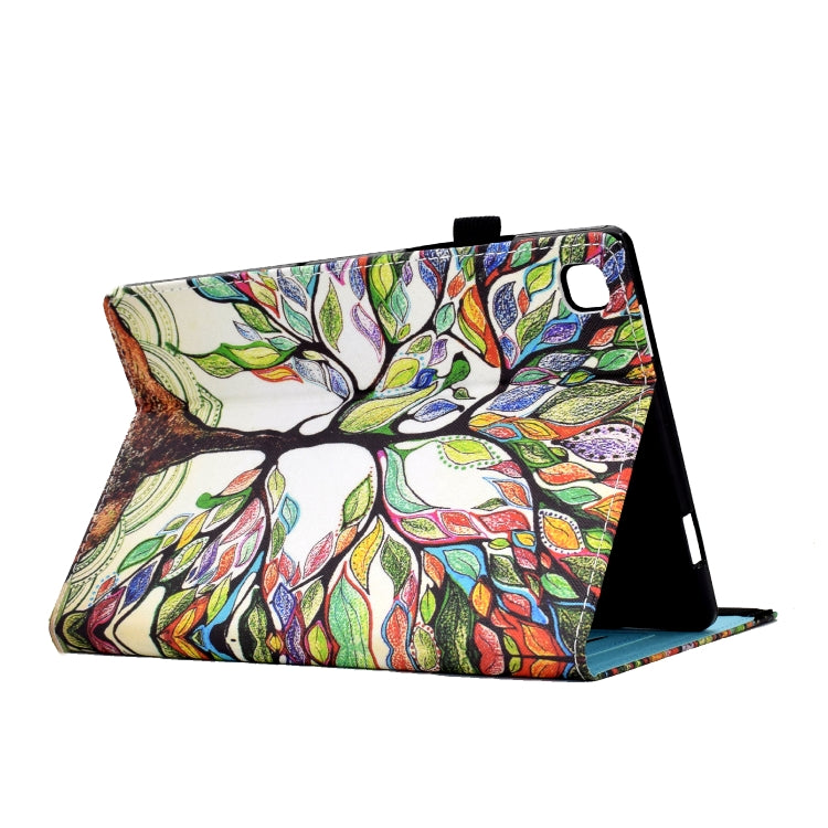 For Samsung Galaxy Tab S5e T720 Colored Drawing Stitching Elastic Band Leather Smart Tablet Case(Life Tree) - Tab S5E 10.5 T720 / T725 by buy2fix | Online Shopping UK | buy2fix