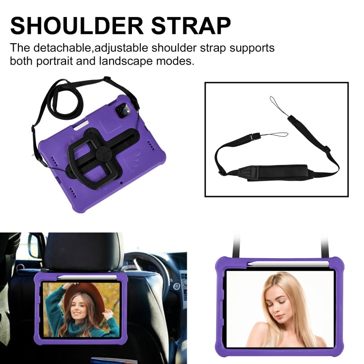 Shield 360 Rotation Handle EVA Shockproof PC Tablet Case For iPad Air 11 2024/Pro 11 2018/2020/2021/Air 4/Air 5 10.9(Purple Black) - iPad Pro 11 (2022/2021) Cases by buy2fix | Online Shopping UK | buy2fix