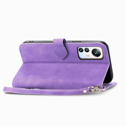 For Blackview A85 Embossed Flower Zipper Leather Phone Case(Purple) - More Brand by buy2fix | Online Shopping UK | buy2fix