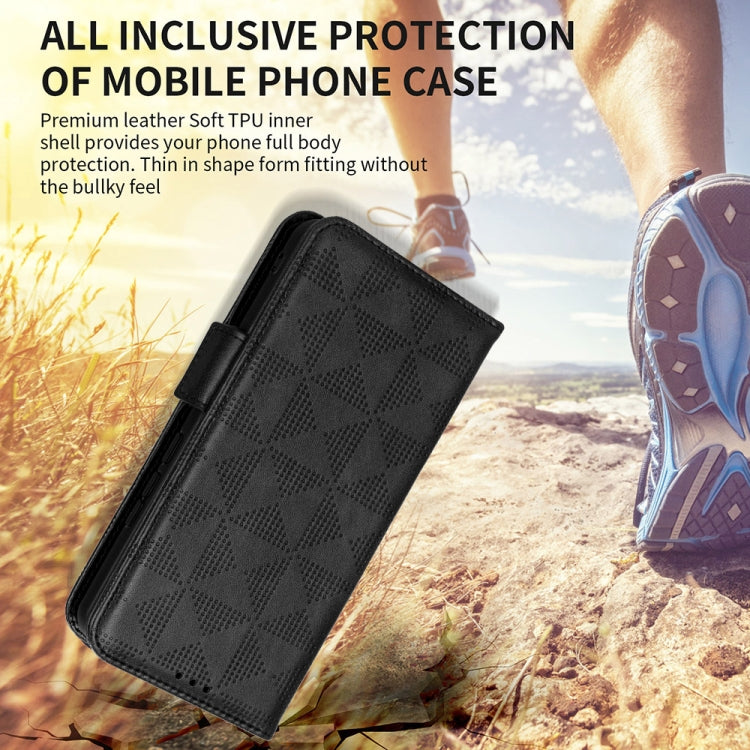 For Blackview A85 Symmetrical Triangle Leather Phone Case(Blue) - More Brand by buy2fix | Online Shopping UK | buy2fix