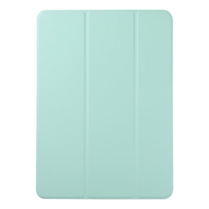 For iPad Air 13 2024 / Pro 12.9 2020 Non-buckle Double-sided Magnetic Flip Leather Tablet Case With Holder & Sleep / Wake-up Function(Light Green) - iPad Pro 12.9 (2020) Cases by buy2fix | Online Shopping UK | buy2fix