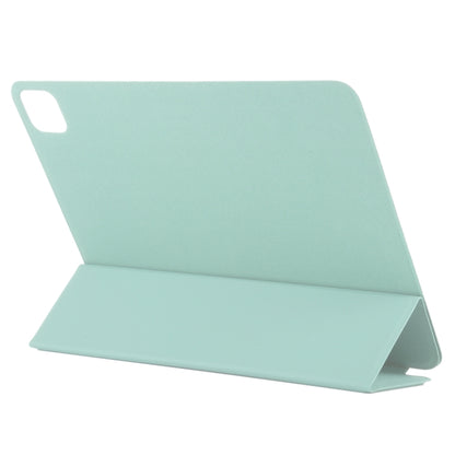 For iPad Air 13 2024 / Pro 12.9 2020 Non-buckle Double-sided Magnetic Flip Leather Tablet Case With Holder & Sleep / Wake-up Function(Light Green) - iPad Pro 12.9 (2020) Cases by buy2fix | Online Shopping UK | buy2fix