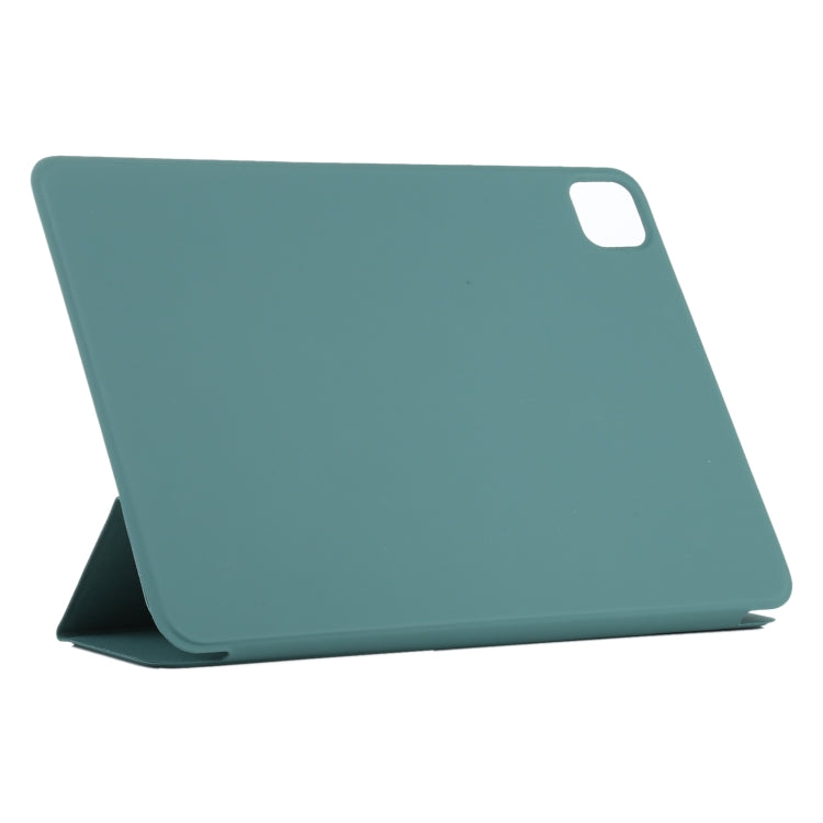 For iPad Air 13 2024 / Pro 12.9 2020 Non-buckle Double-sided Magnetic Flip Leather Tablet Case With Holder & Sleep / Wake-up Function(Green) - iPad Pro 12.9 (2020) Cases by buy2fix | Online Shopping UK | buy2fix