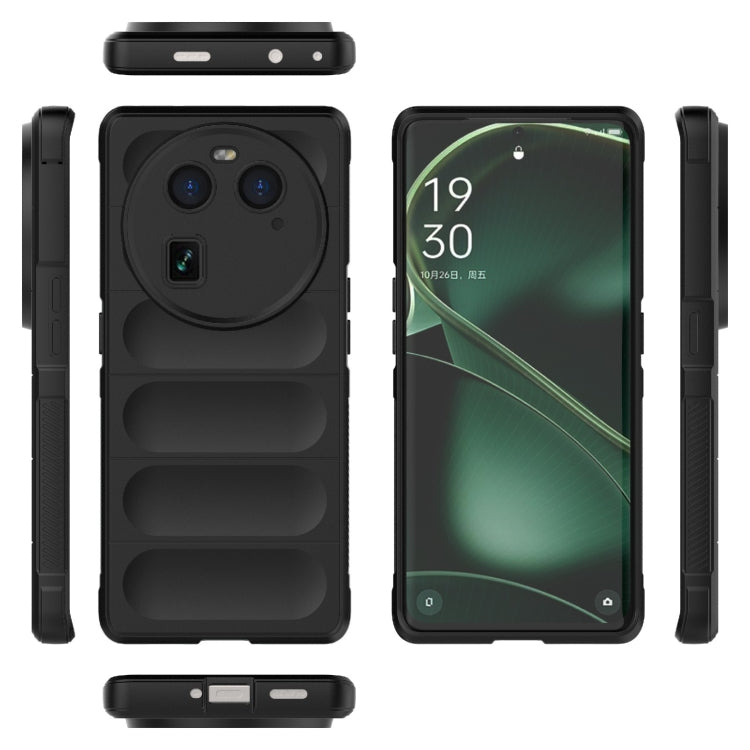 For OPPO Find X6 5G Magic Shield TPU + Flannel Phone Case(White) - OPPO Cases by buy2fix | Online Shopping UK | buy2fix