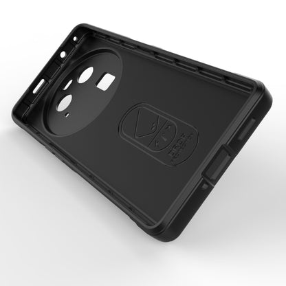 For OPPO Find X6 5G Magic Shield TPU + Flannel Phone Case(Black) - OPPO Cases by buy2fix | Online Shopping UK | buy2fix