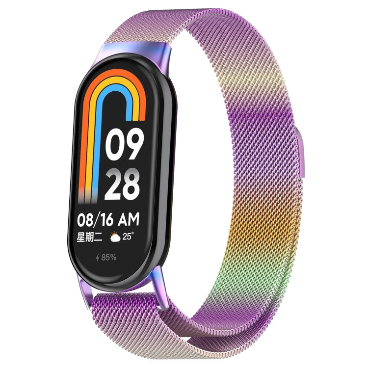 For Xiaomi Mi Band 8 Milanese Metal Watch Band(Colorful) - Watch Bands by buy2fix | Online Shopping UK | buy2fix