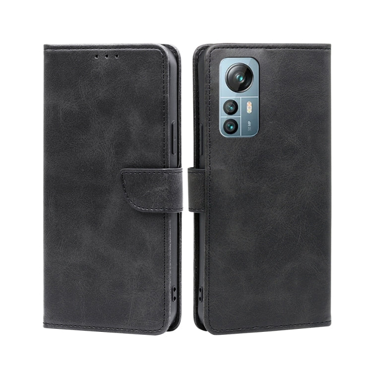 For Blackview A85 Calf Texture Buckle Flip Leather Phone Case(Black) - More Brand by buy2fix | Online Shopping UK | buy2fix