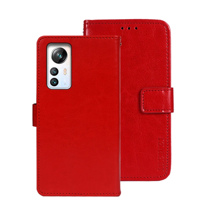 For Blackview A85 idewei Crazy Horse Texture Leather Phone Case with Holder(Red) - More Brand by idewei | Online Shopping UK | buy2fix