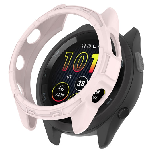 For Garmin Forerunner 265 Armor Hollow Watch Protective Case(Light Pink) - Watch Cases by buy2fix | Online Shopping UK | buy2fix