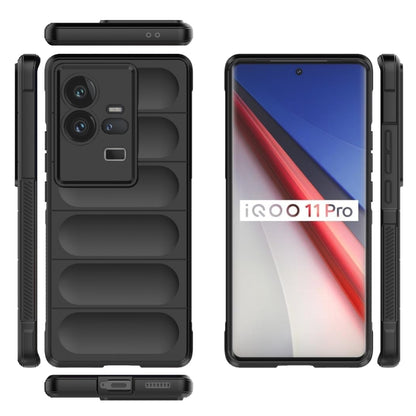 For vivo iQOO 11 Pro 5G Magic Shield TPU + Flannel Phone Case(Purple) - vivo Cases by buy2fix | Online Shopping UK | buy2fix