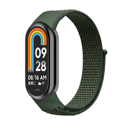 For Xiaomi Mi Band 8 Loop Nylon Watch Band(Army Green) - Watch Bands by buy2fix | Online Shopping UK | buy2fix